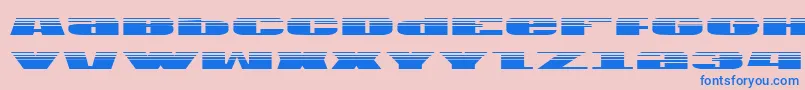 フォントUsag – ピンクの背景に青い文字