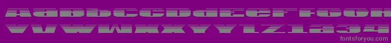 Usag-fontti – harmaat kirjasimet violetilla taustalla