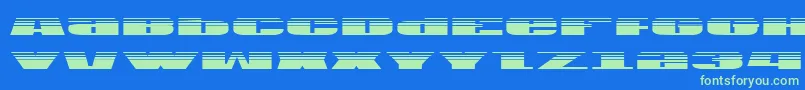 Шрифт Usag – зелёные шрифты на синем фоне