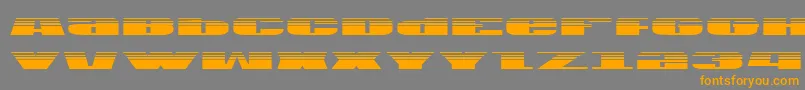 Usag-Schriftart – Orangefarbene Schriften auf grauem Hintergrund