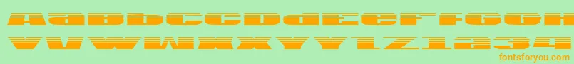 Шрифт Usag – оранжевые шрифты на зелёном фоне