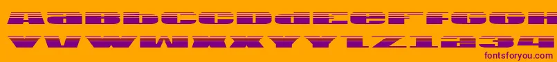 Шрифт Usag – фиолетовые шрифты на оранжевом фоне