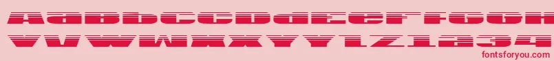 Usag-Schriftart – Rote Schriften auf rosa Hintergrund