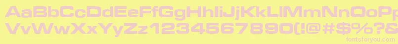 MicroBold Font – Pink Fonts on Yellow Background