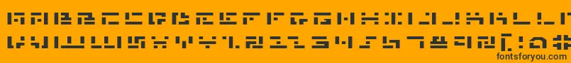 MissileManExpanded Font – Black Fonts on Orange Background