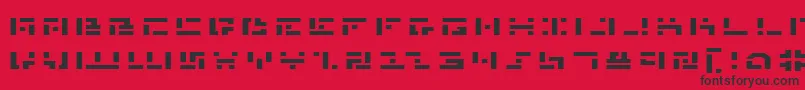 MissileManExpanded Font – Black Fonts on Red Background