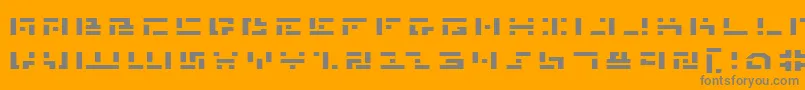 MissileManExpanded Font – Gray Fonts on Orange Background