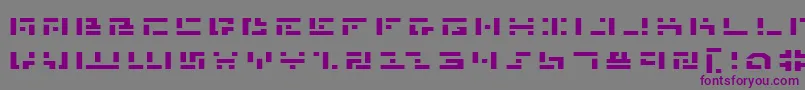 フォントMissileManExpanded – 紫色のフォント、灰色の背景