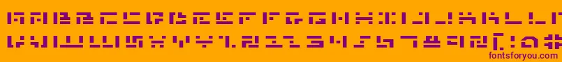 MissileManExpanded Font – Purple Fonts on Orange Background