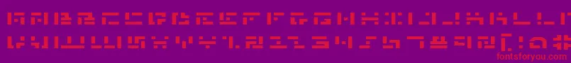 MissileManExpanded Font – Red Fonts on Purple Background