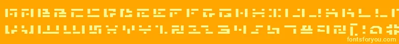 フォントMissileManExpanded – オレンジの背景に黄色の文字