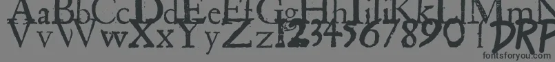 ShakespeareFirstFolioFont Font – Black Fonts on Gray Background