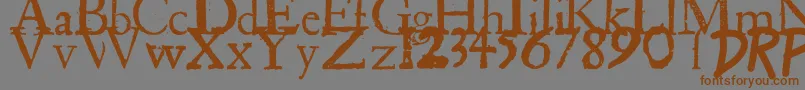 ShakespeareFirstFolioFont Font – Brown Fonts on Gray Background