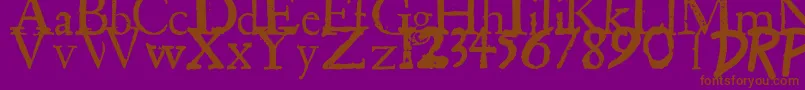 ShakespeareFirstFolioFont Font – Brown Fonts on Purple Background