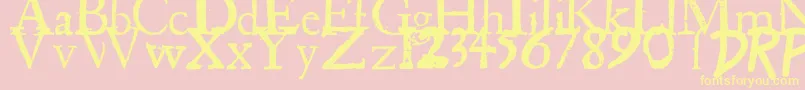 ShakespeareFirstFolioFont Font – Yellow Fonts on Pink Background