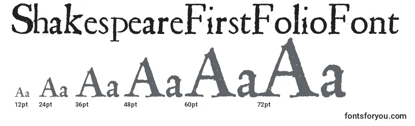 ShakespeareFirstFolioFont Font Sizes
