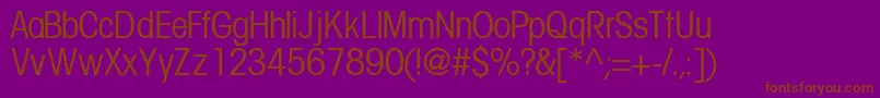 TrendexcondsskRegular Font – Brown Fonts on Purple Background