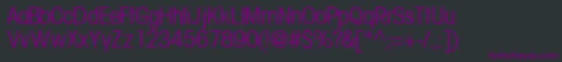 Fonte TrendexcondsskRegular – fontes roxas em um fundo preto