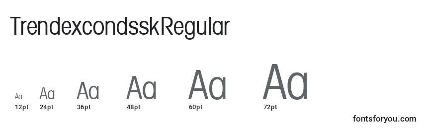 TrendexcondsskRegular Font Sizes