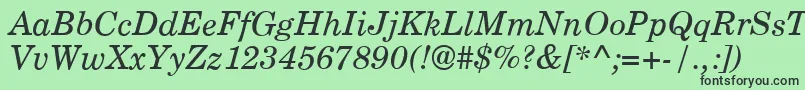 Saiba mais sobre a fonte CenturyPsItalic Fonte CenturyPsItalic – fontes pretas em um fundo verde