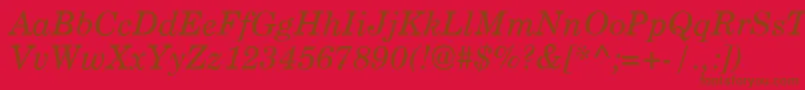 CenturyPsItalic Font – Brown Fonts on Red Background