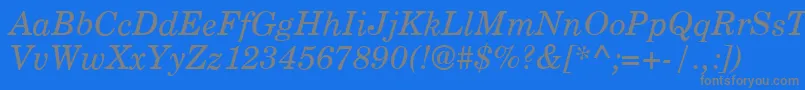 Saiba mais sobre a fonte CenturyPsItalic Fonte CenturyPsItalic – fontes cinzas em um fundo azul