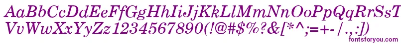 CenturyPsItalic Font – Purple Fonts on White Background