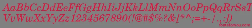 fuente CenturyPsItalic – Fuentes Rojas Sobre Fondo Gris