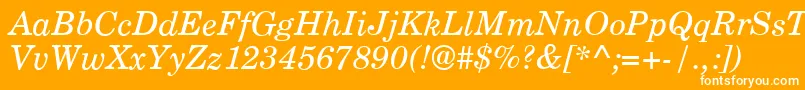 CenturyPsItalic Font – White Fonts on Orange Background