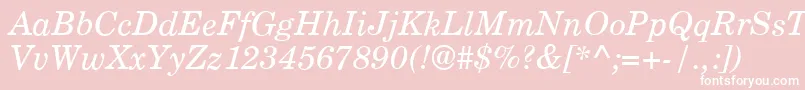 CenturyPsItalic Font – White Fonts on Pink Background