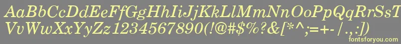CenturyPsItalic Font – Yellow Fonts on Gray Background