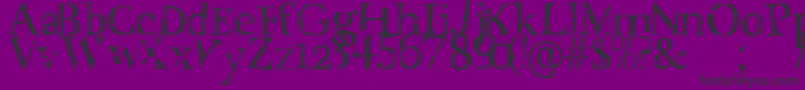Czcionka CityLife – czarne czcionki na fioletowym tle