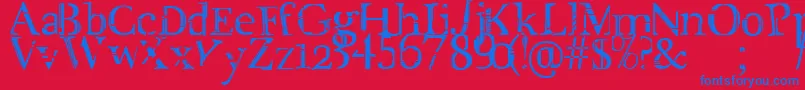 CityLife Font – Blue Fonts on Red Background