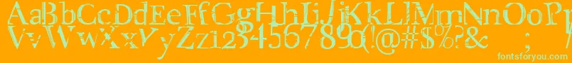 CityLife Font – Green Fonts on Orange Background