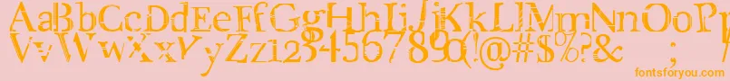 CityLife Font – Orange Fonts on Pink Background