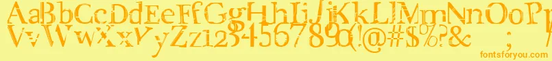 CityLife Font – Orange Fonts on Yellow Background