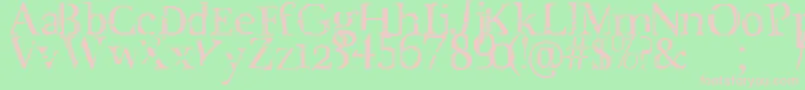 CityLife Font – Pink Fonts on Green Background