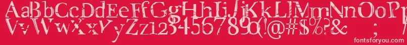 CityLife Font – Pink Fonts on Red Background