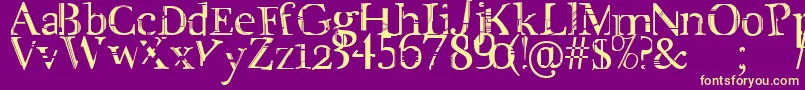 CityLife Font – Yellow Fonts on Purple Background