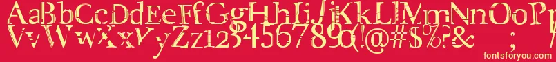 CityLife Font – Yellow Fonts on Red Background