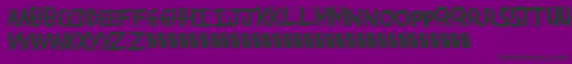 Postnews-fontti – mustat fontit violetilla taustalla