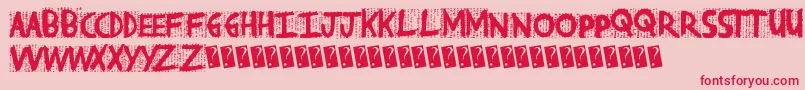 Postnews Font – Red Fonts on Pink Background