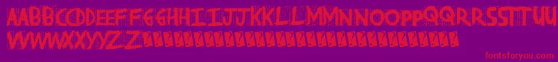 Postnews Font – Red Fonts on Purple Background