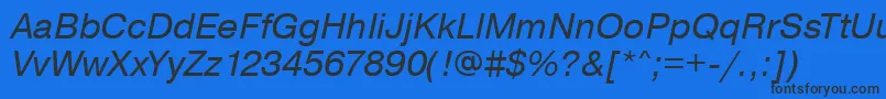 PragmaticaOblique Font – Black Fonts on Blue Background