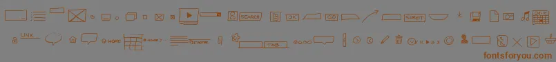 Uimockup-fontti – ruskeat fontit harmaalla taustalla