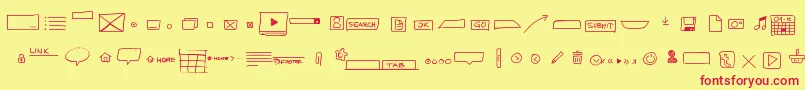 Uimockup Font – Red Fonts on Yellow Background