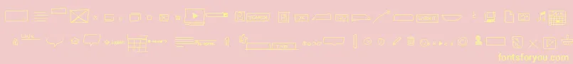 Uimockup Font – Yellow Fonts on Pink Background