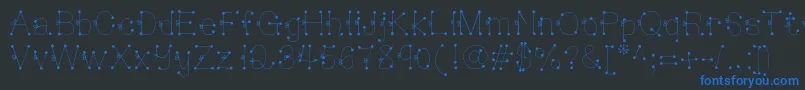 Deedeesquigglesandties Font – Blue Fonts on Black Background