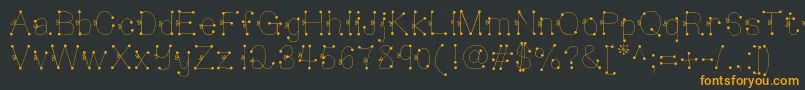 Deedeesquigglesandties Font – Orange Fonts on Black Background