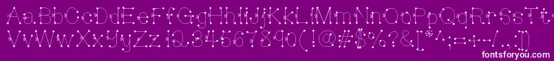 Deedeesquigglesandties Font – White Fonts on Purple Background